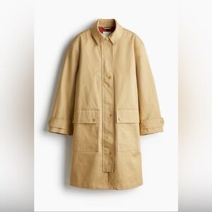 H&M Bonded Twill Coat- NWT